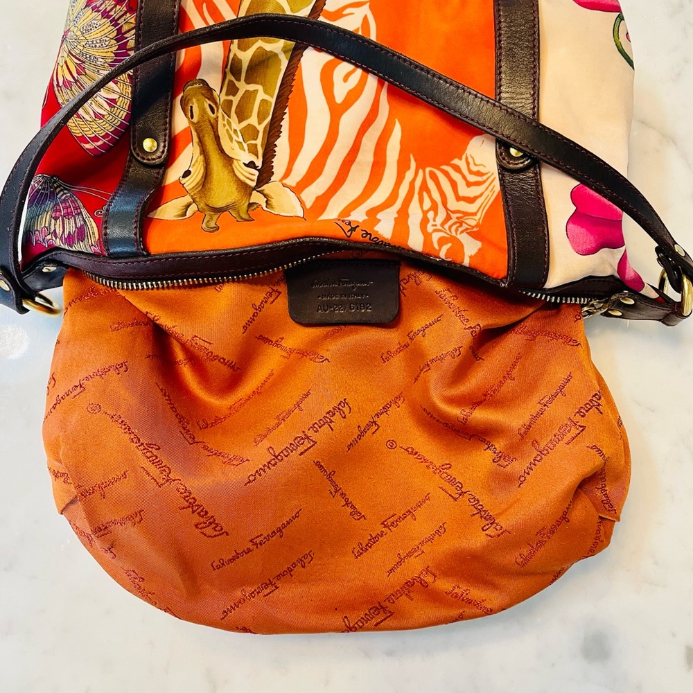 Salvatore Ferragamo Multicolor Leopard Print Shoulder Bag - Picture 9 of 14